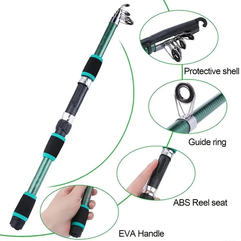Telescopic Fishing Rod & Reel Combo Full Fishing Kit