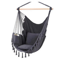 Heavy Duty Macrame Hanging Chair with Cushions