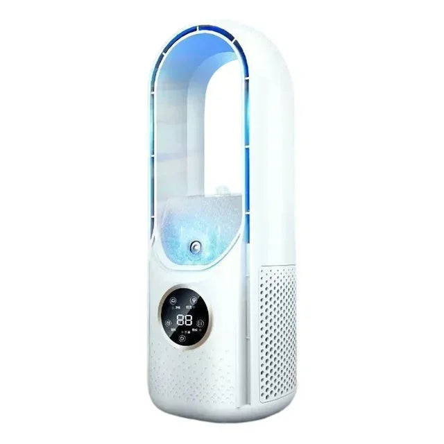 Portable Mini Air Cooler Fan – USB Bladeless Cooling Fan with 6 Speeds & Timer