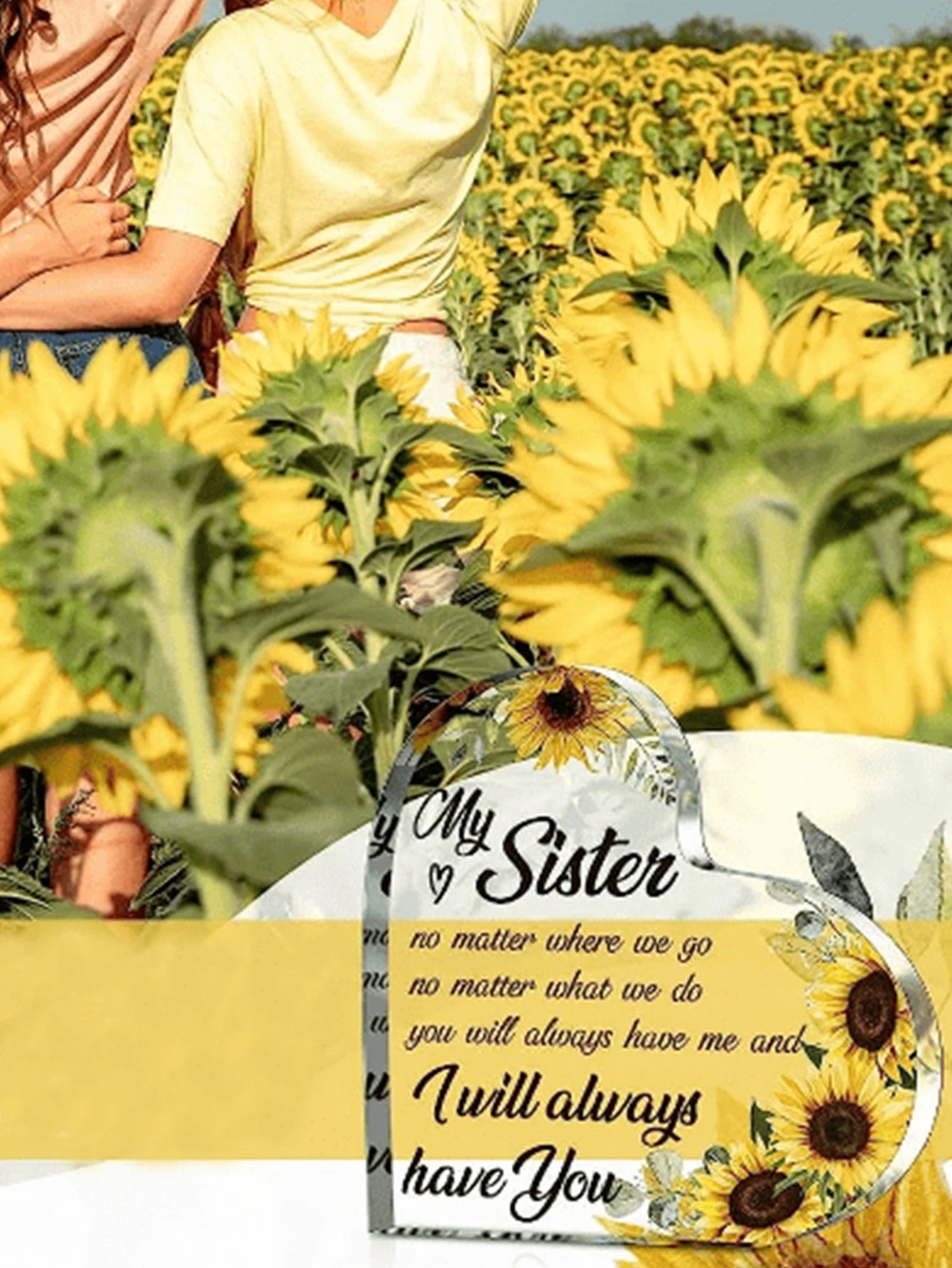 Acrylic Heart Keepsake - Gift for Sister