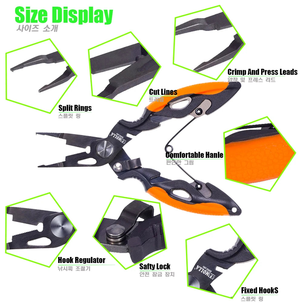 Heavy Duty Multifunction Fishing Pliers – Stainless Steel Hook Remover & Line Cutter Tool