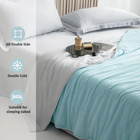 Cooling Blanket for Hot Sleepers – Double Sided Lightweight Summer Quilt, Soft Breathable Air Condition Comforter