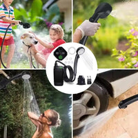 Outdoor Portable Camping Shower – 6000mAh Rechargeable LED Display