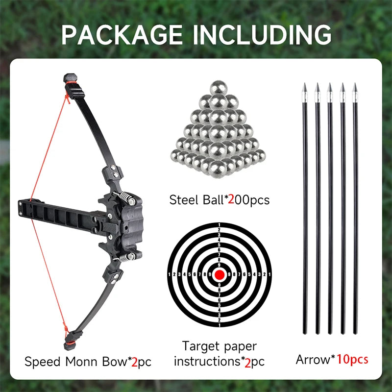 Folding Recurve Bow with Steel Ball Archery Set