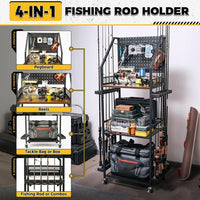 Fishing Rod Bracket, Fishing Equipment Holder , Fishing Cart Fishing Rod Tackle Box Reel Storage Rack