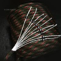 550 Paracord Rope 9-Core Survival Cord for Camping