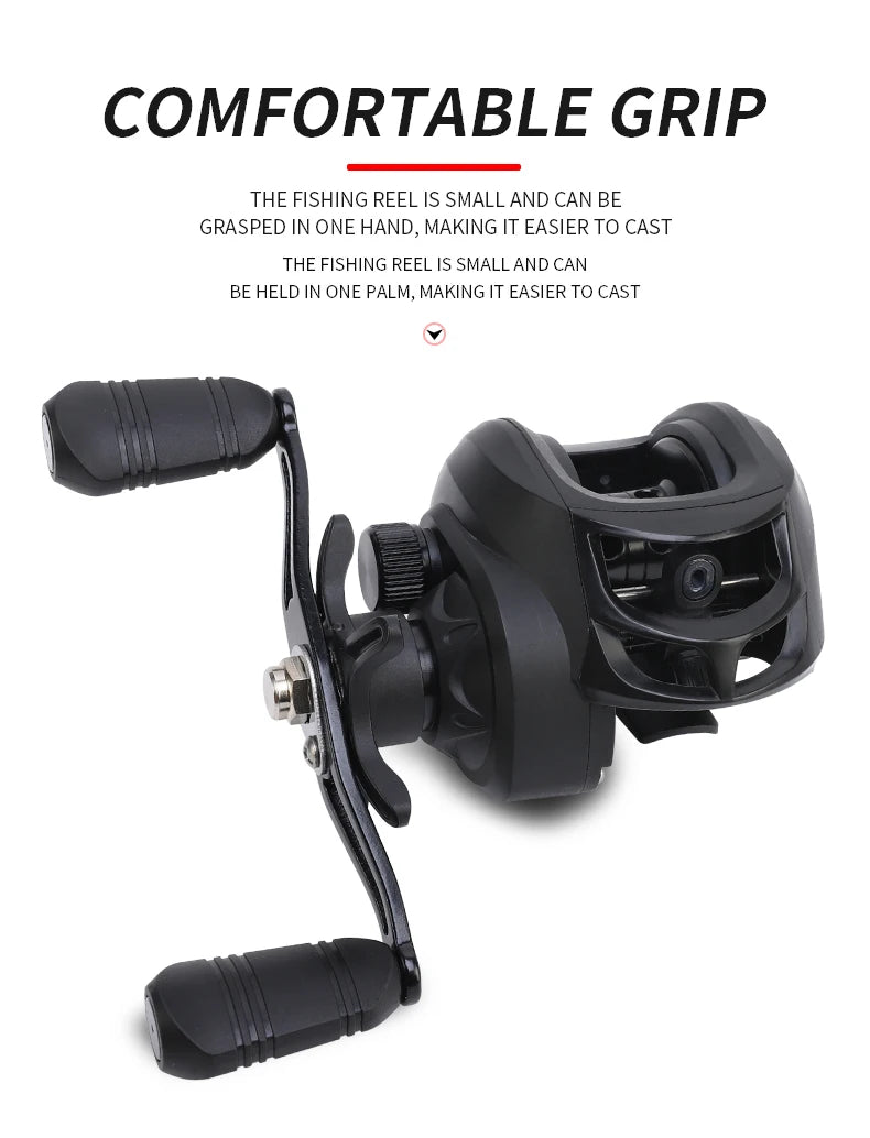 Ultra Lightweight Baitcasting Reel – High Speed Magnetic Brake Fishing Reel (12KG Max Drag)