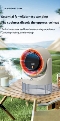 TINSOL Mini Mist Cooling Fan – 360° Adjustable Ice-Cool Humidifier Air Circulator