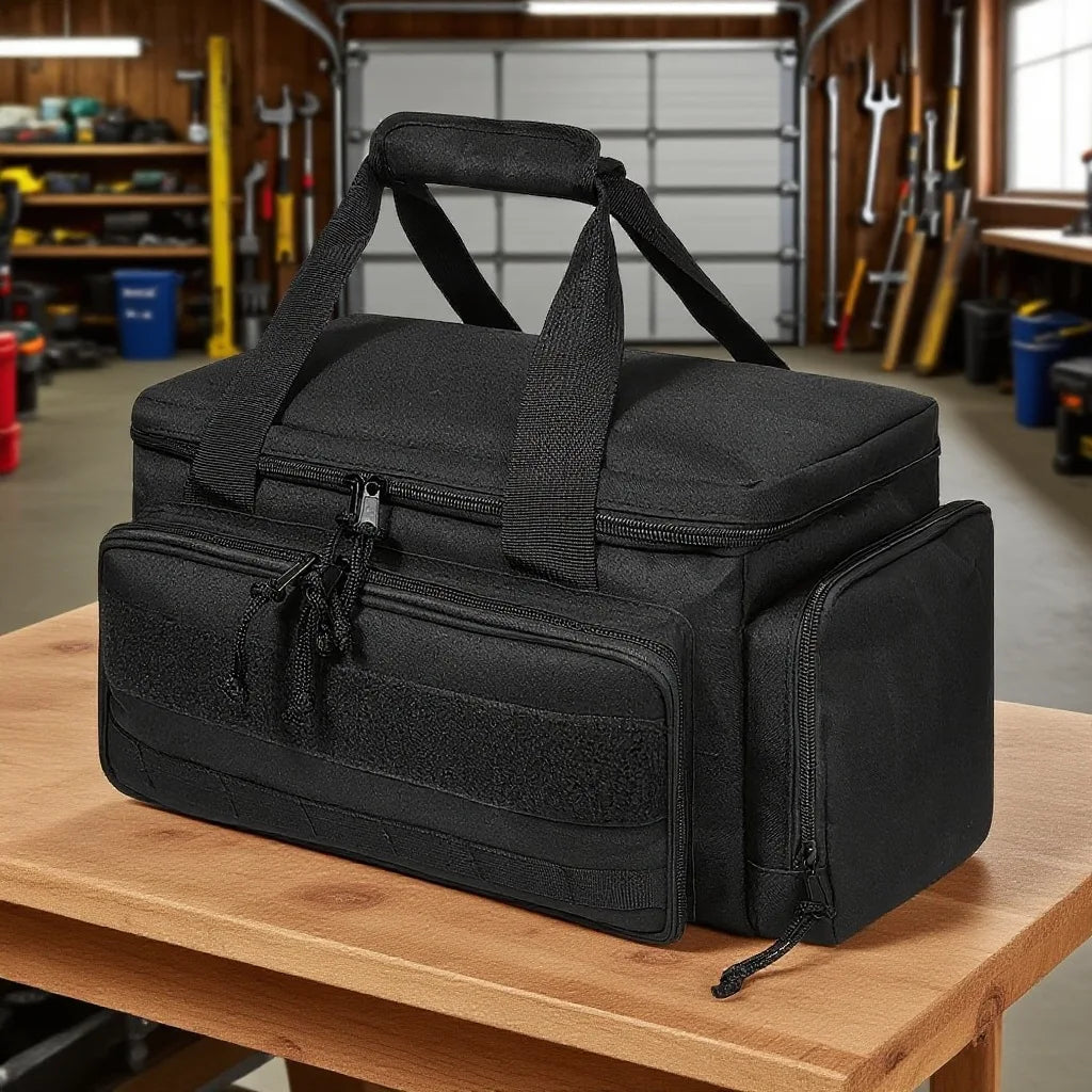 Heavy Duty Multi-Pocket Tool Bag – Wide Opening Outdoor Storage Bag for Tools & Gear