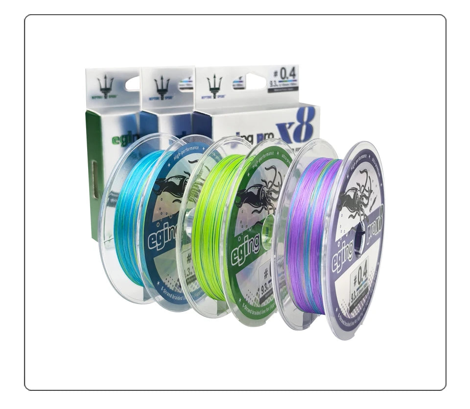 Heavy Duty X8 Braided Fishing Line – PE Multifilament Fishing Thread for Squid & Saltwater Fishing