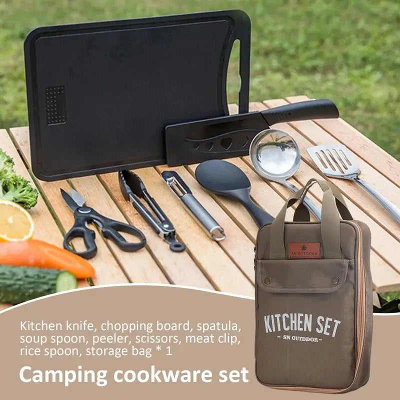 8PCS Camping Cookware Set for Outdoor Cooking