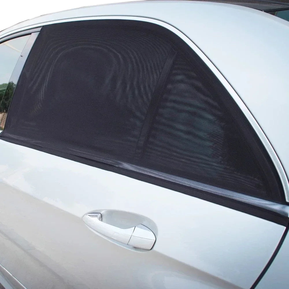Car Window Sunshade Mosquito Net Set – Breathable UV Protection Screens for Front & Rear Windows (2PCS/4PCS)