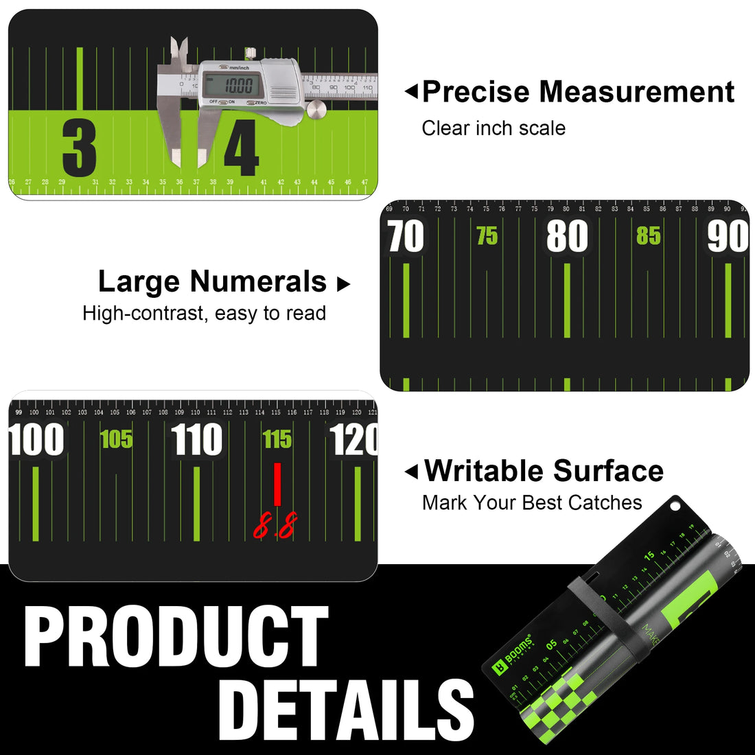 Waterproof Fishing Ruler Board – PVC Fish Measuring Tool for Accurate Catch Measurement