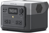 EcoFlow RIVER 2 Max 500 Portable Power Station – 499Wh LiFePO4 Battery, 1000W Output, 1-Hour Fast Charging Solar Generator for Camping & Backup Power