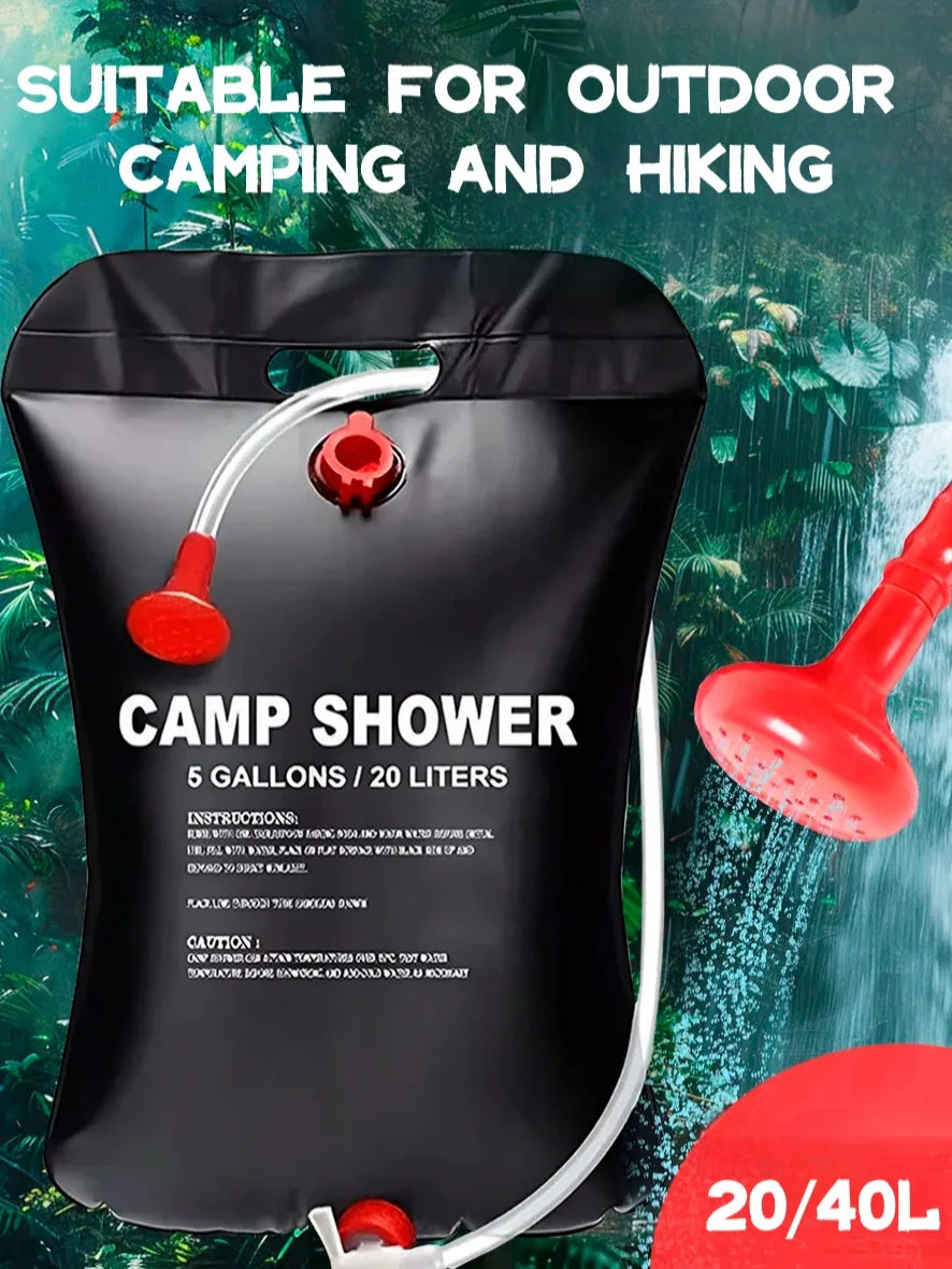 Portable Solar Shower Bag for Camping & Outdoor Use