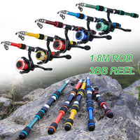 Heavy Duty Telescopic Fishing Rod & Reel Combo – Portable Full Fishing Kit (1.8M)