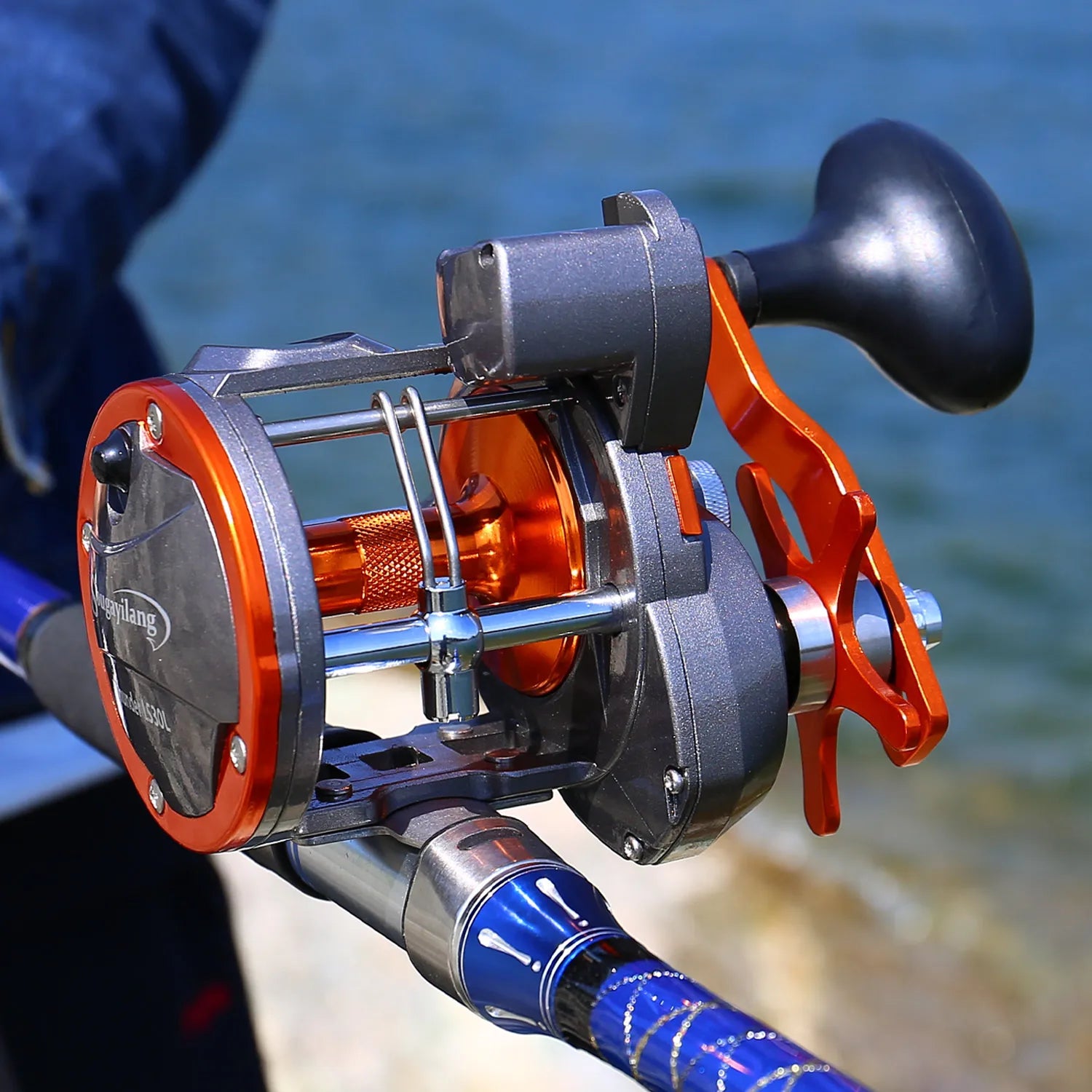 Heavy Duty Line Counter Trolling Reel – Conventional Level Wind Reel for Sea Fishing