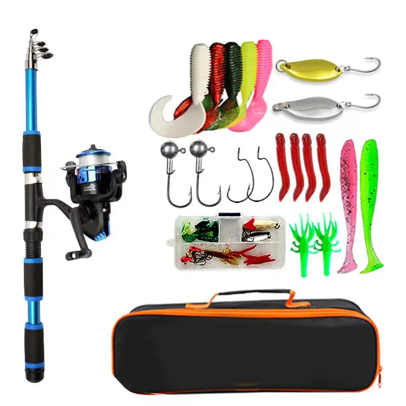 Telescopic Fishing Rod & Reel Combo Full Fishing Kit