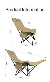 Portable Folding Recliner Beach Chair Leg Rest Lunch Break Folding with Outdoor Lunch Chair Outdoor Camping Chair Fishing Chair