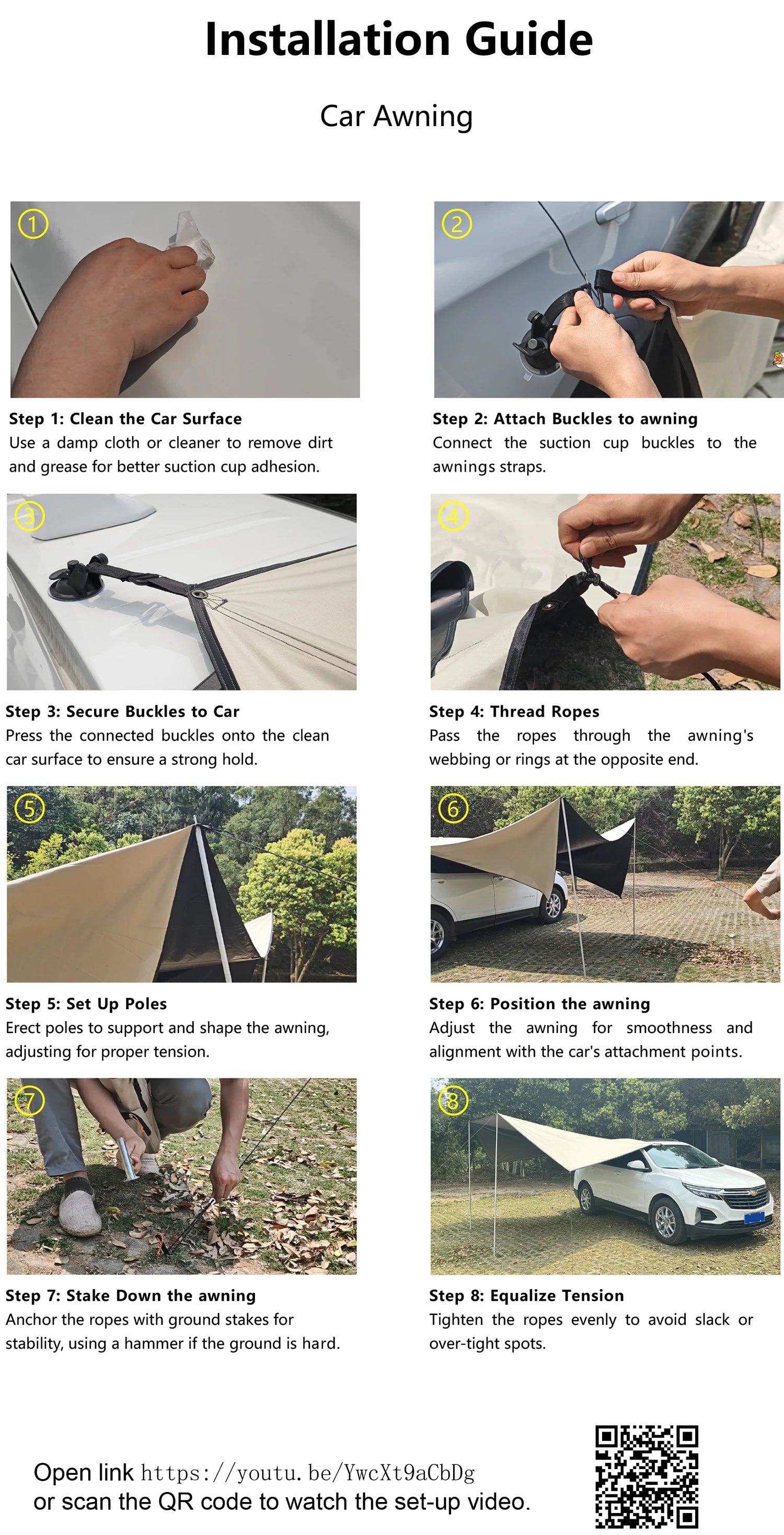 Bat Shape Car Side Awning Black Coating Tarp 2x3 Outdoor Waterproof Camping Black Coated Car Rear Shelter Tent for SUV Van Sedan