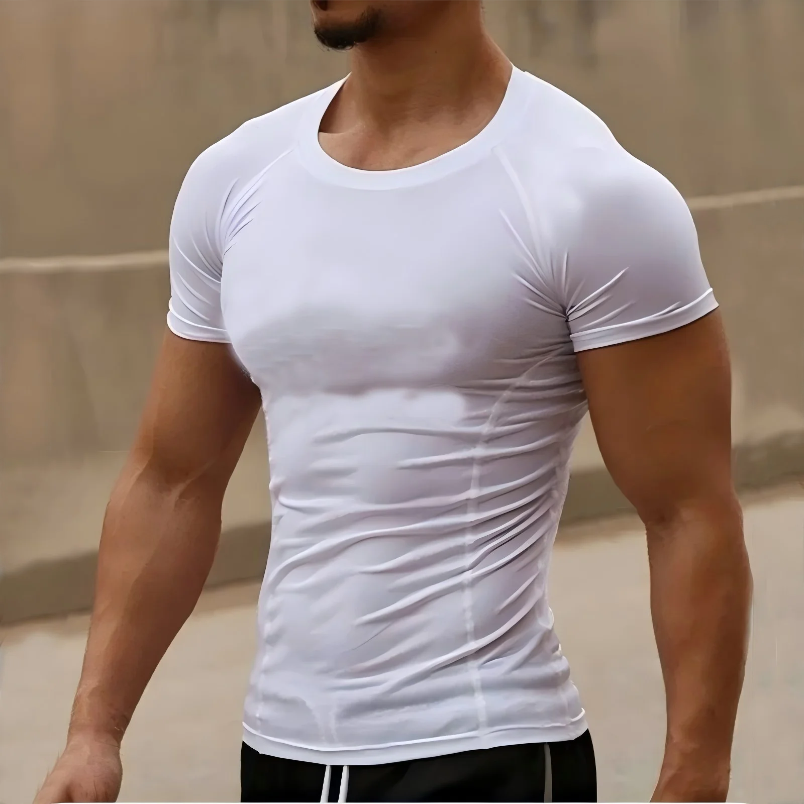 Men's Compression Running Shirt Quick Dry Sports Tee