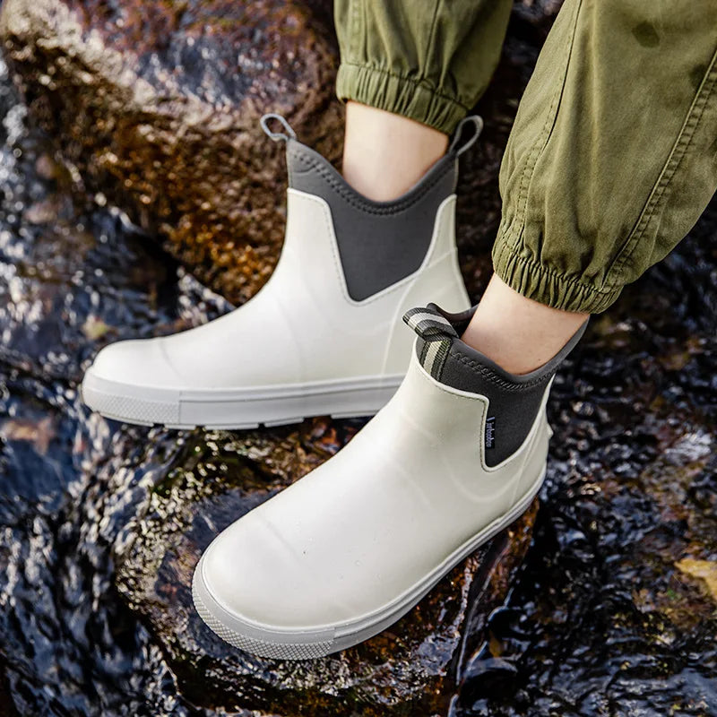 Men’s Heavy Duty Waterproof Rain Boots – Durable Outdoor Fishing & Work Boots
