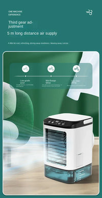 HOMEFISH Portable Air Cooler Fan – Dual Spray Ultrasonic Desktop Fan with Night Light