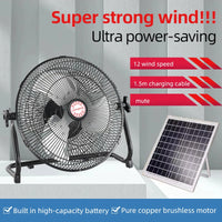 Battery Operated Solar Fan – Portable Indoor & Outdoor Fan with USB Phone Charging Output