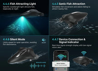 Remote-Controlled Sonar Fish Finder with App Wireless Depth Finder Fish Icons Wifi fish finder fishing fishfinder boat kayak