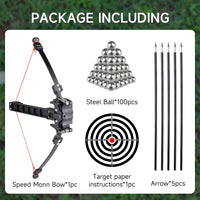 Folding Recurve Bow with Steel Ball Archery Set