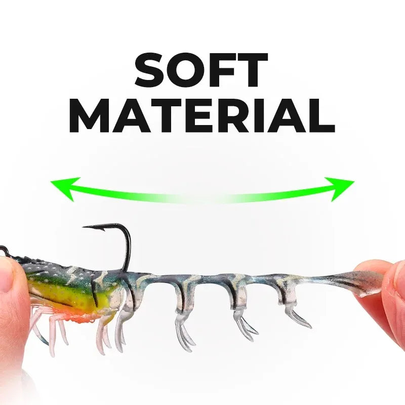 Artificial Shrimp Fishing Lure – Luminous Soft Bait for Saltwater & Freshwater Fishing