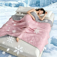 Double Sided Cooling Summer Blanket – Lightweight Breathable Thin Quilt for Hot Sleepers, Bed & Easy Care Comfort