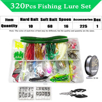 Fishing Lure Kit with Tackle Box for Bass & Pike