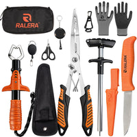 Fishing Tool Kit – Heavy Duty Fish Gripper, Pliers, Hook Remover & Knife Set for Fishing Tackle