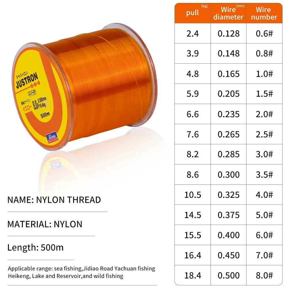 Heavy Duty Nylon Fishing Line – High Strength Carp Fishing Wire (500M)