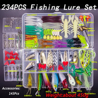 Fishing Lure Kit with Tackle Box for Bass & Pike