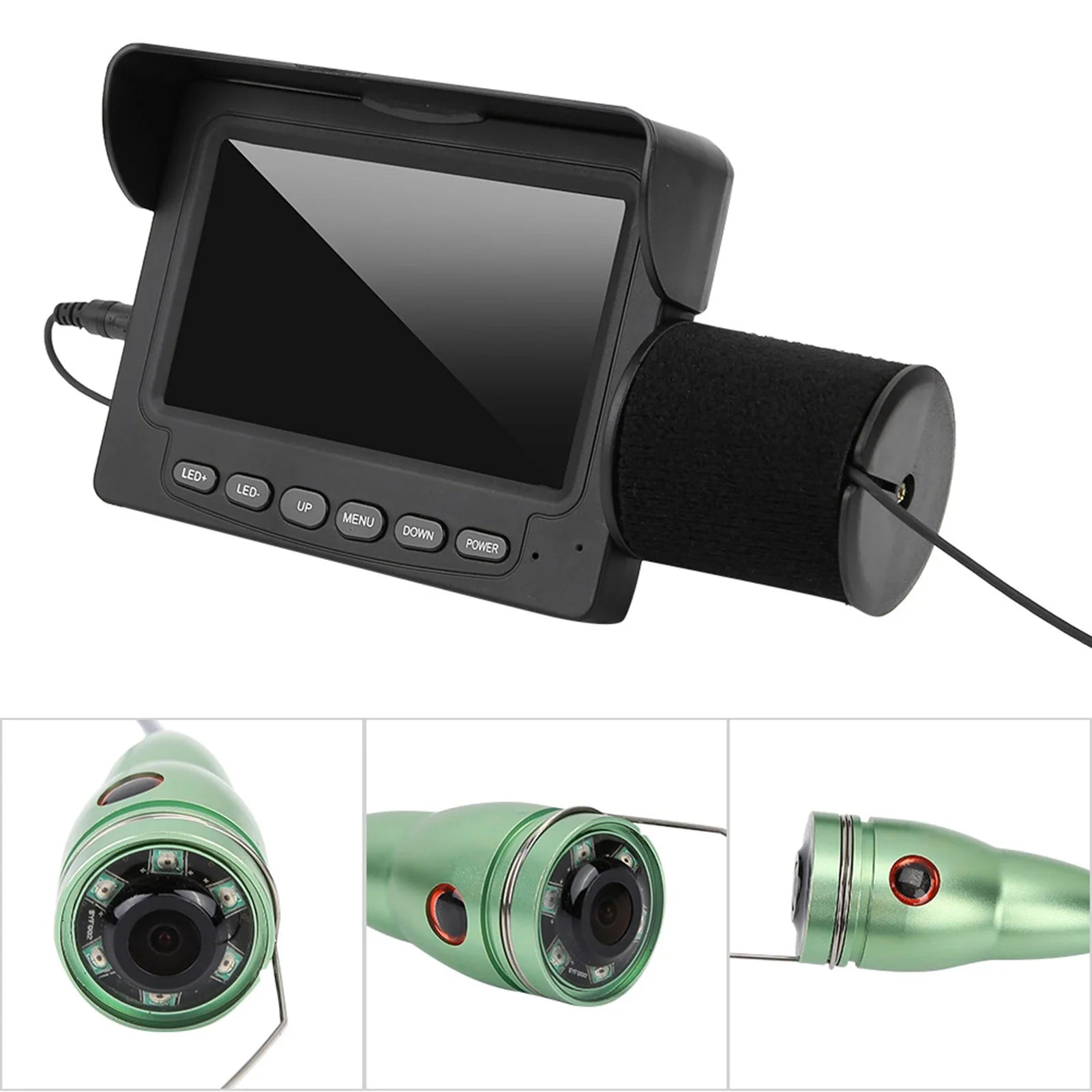 4.3" HD Underwater Visual Fish Finder Portable Fishing Camera Kit Color Screen Monitor And Waterproof Camera