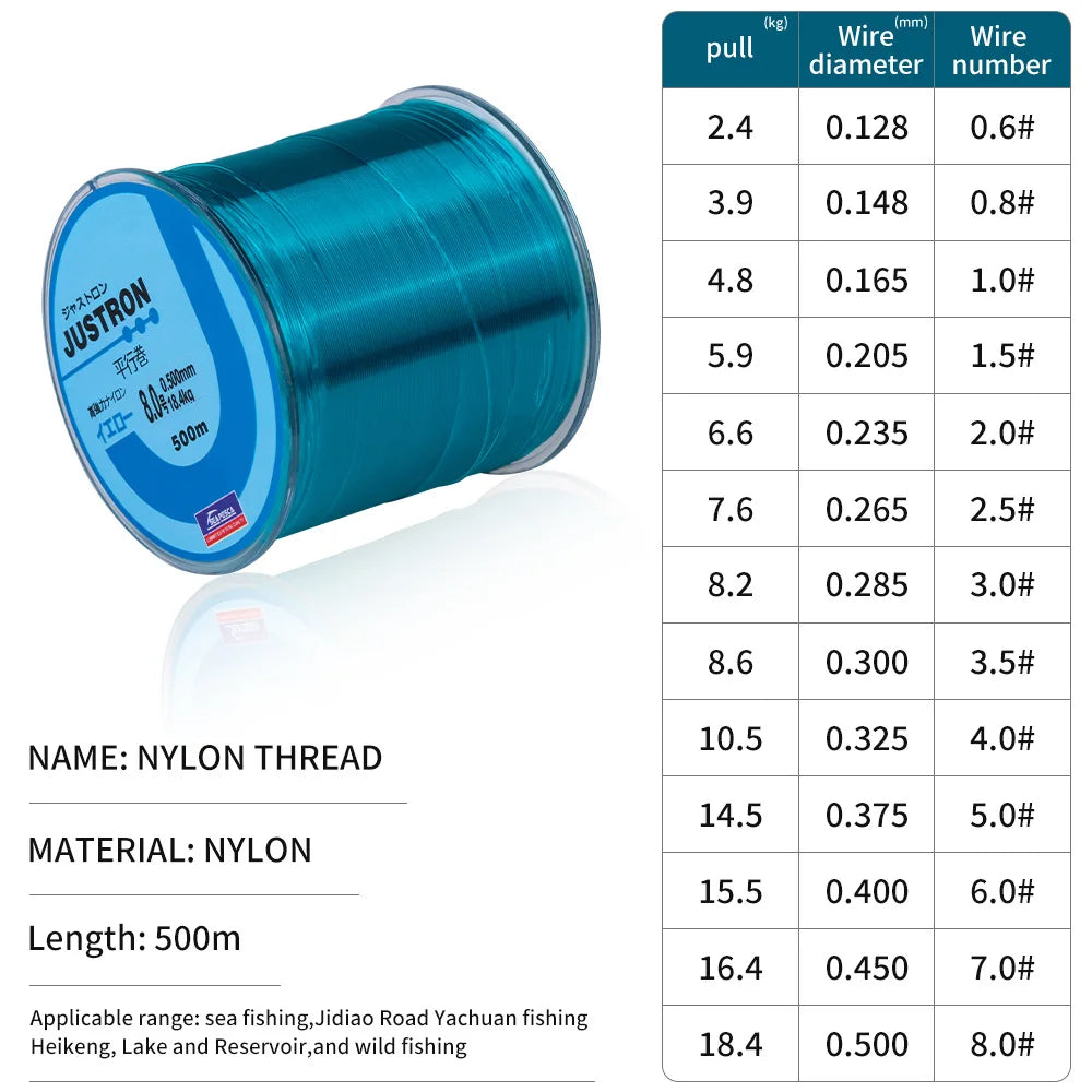 Heavy Duty Nylon Fishing Line – High Strength Carp Fishing Wire (500M)