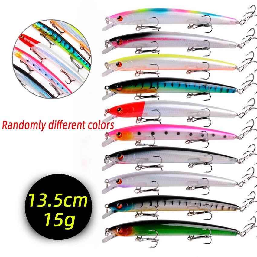 3/5/8Pcs Minnow Fishing Lure Set – High-Quality Wobble Bait
