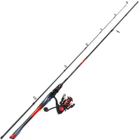 Heavy Duty 2-Piece Carbon Fiber Fishing Rod & Reel Combo – CNC Aluminum Spinning Reel Set