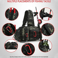 Heavy Duty Fishing Gear Shoulder Bag – Multi-Compartment Outdoor Tackle Storage Bag