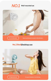 Portable Rechargeable Clip Fan – 720° Rotating Hanging Fan with Night Light for Camping & Outdoor Use