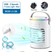 Small Space Air Conditioning for Home Rechargeable Portable Summer Desktop Air Cooler Spray Fan Moist Clean Air for Office Room