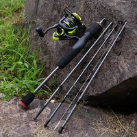 Heavy Duty Carbon Fiber Fishing Rod Combo – Portable Spinning Rod & Reel Set with Accessories