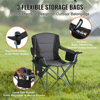 Portable Folding Camping Chair with Lumbar Support