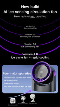 TINSOL Wireless Desktop Air Circulator Fan – Quiet Portable Fan for Desk, Wall & Ceiling Use