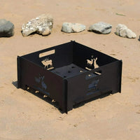 25 Inch Outdoor Fire Pit Wood Burning Campfire Pit