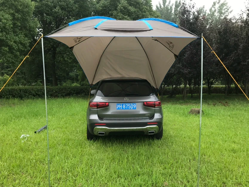 280x190cm Car Rear Tent Outdoor Camping Beach Travel Waterproof Sun Shelter Automobile Awning Rooftop Rain Canopy for SUV Sedan