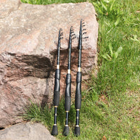 Sougayilang Telescopic Fishing Combo 1.8m 2.1m 2.4m Carbon Fiber Rod and 5.5:1 13+1BB Spinning Fishing Reel Fishing Kit Pesca