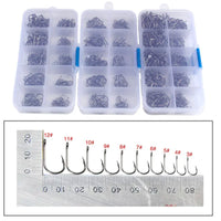Heavy Duty Fishing Hooks Set – High Carbon Steel Barbed Hooks for Saltwater & Freshwater Fishing